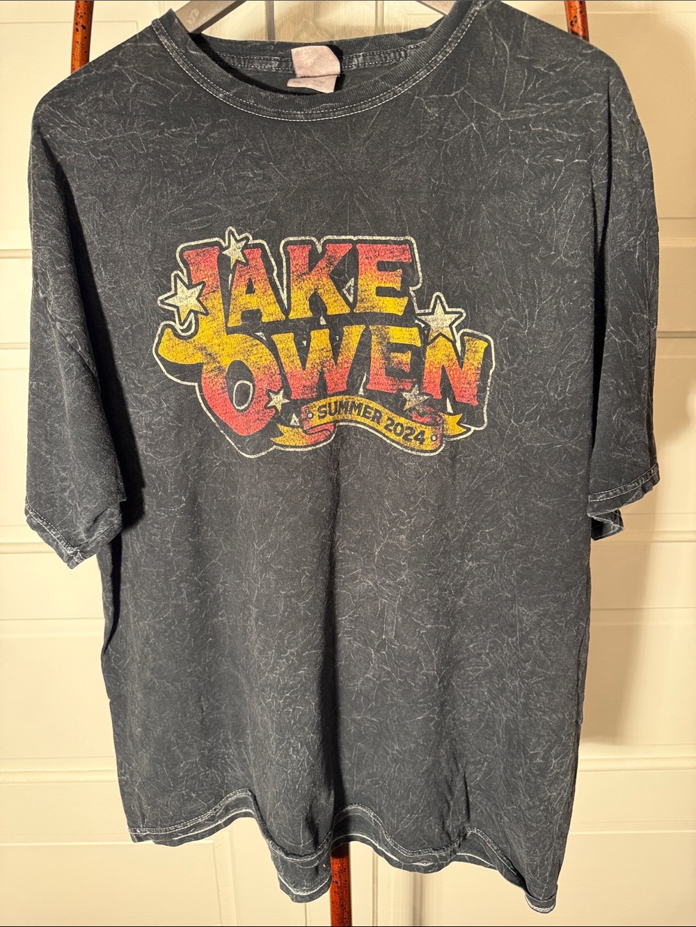 Jake Owen Summer 2024 Tour Tee Acid Wash Graphic Country Concert Shirt XL